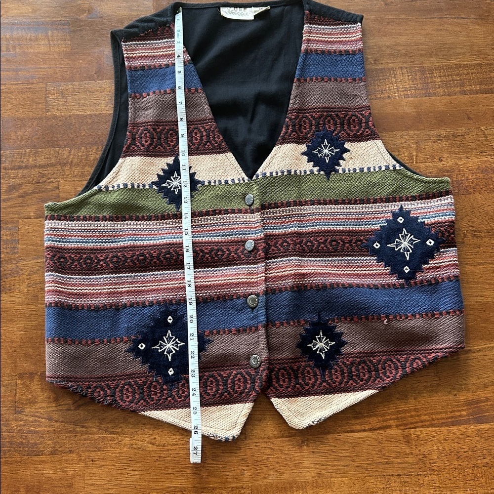 J. GEE Southwestern Boho Vest, Vintage Tribal Western women’s size 2X​​ - Picture 3 of 10